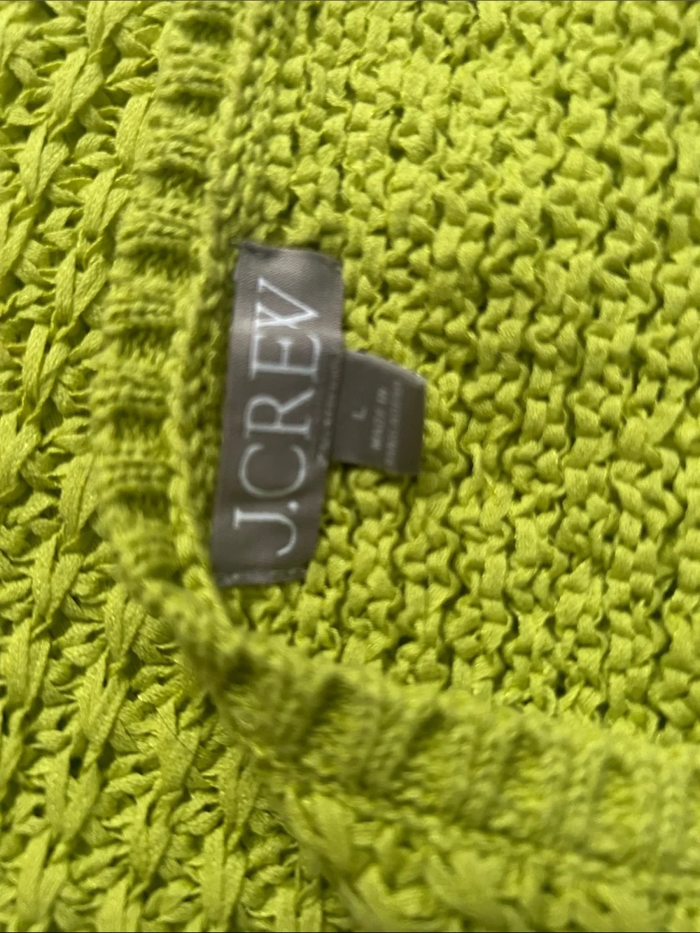 J. Crew Bright Lime Green Knit Tank